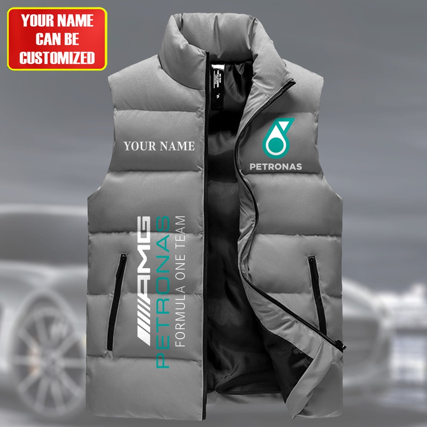 Merc AMG Petronas Sleeveless Windproof Puffer Jacket Q170201