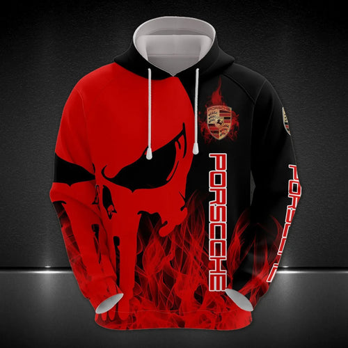 Pors Skull 3D Full Printing Set , Pors Racing Shirt , Zipper Polo, Hoodie , Short , Polo ,hawaii V3
