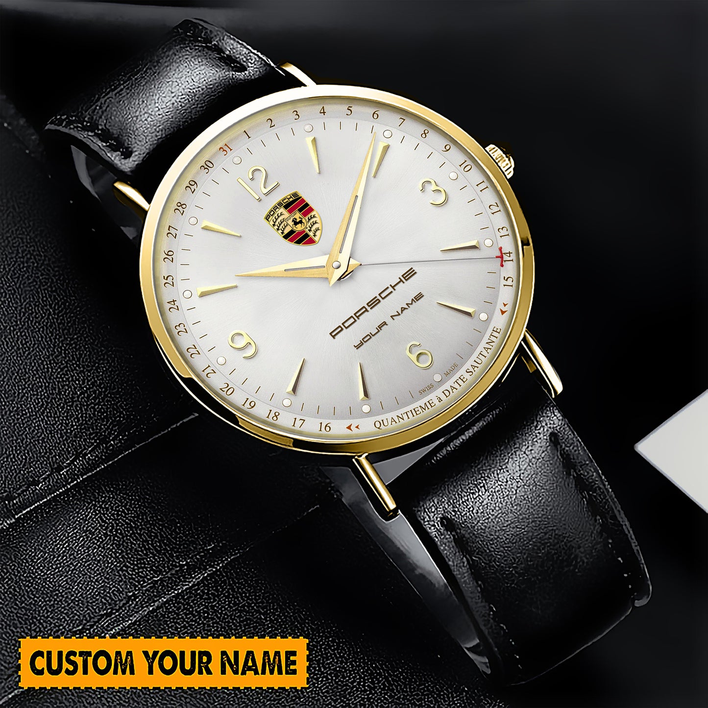 Personalized Pors Jaeger Leather Watch Q040306