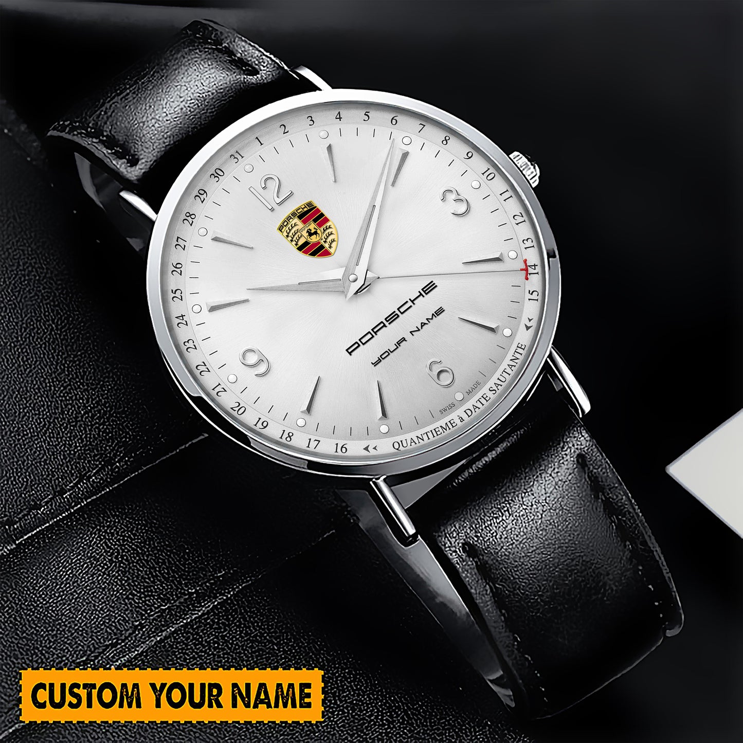 Personalized Pors Jaeger Leather Watch Q040306