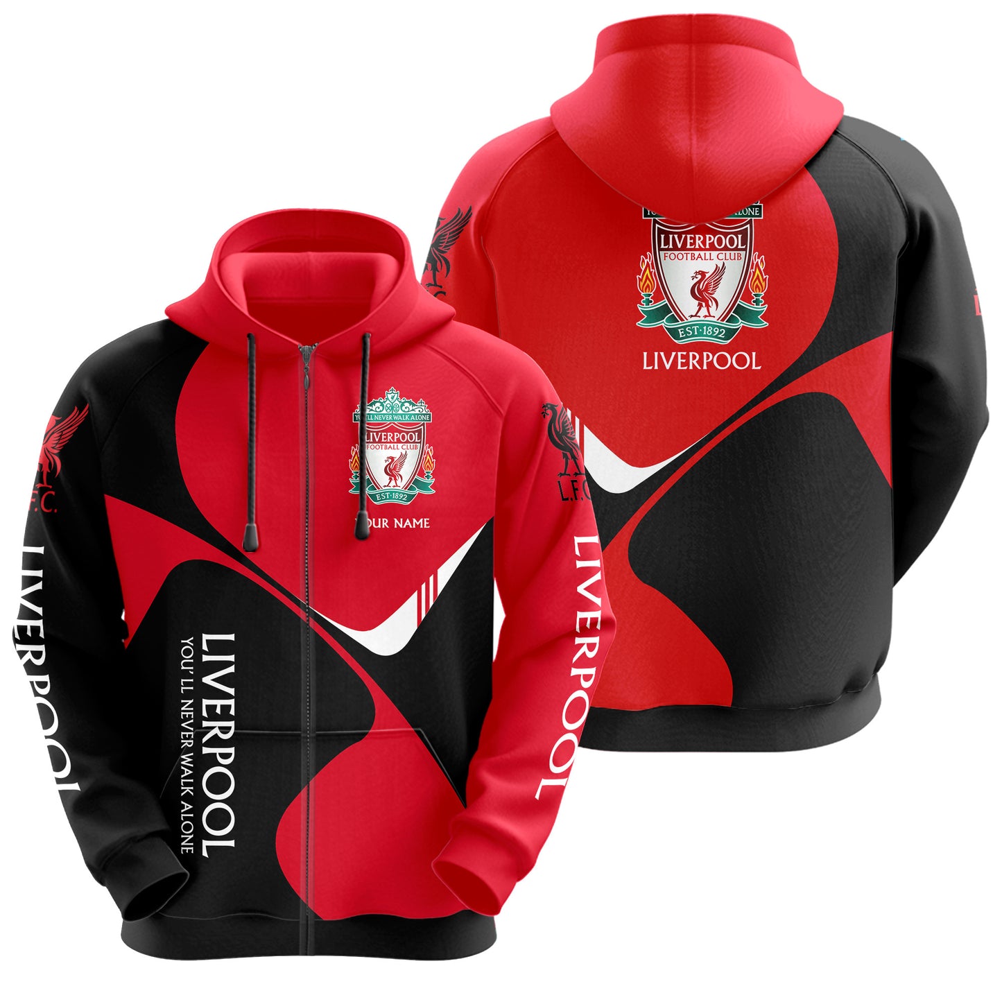Personalized Liverpool Q15 3D All over Printed Hoodie and Sweatpants set