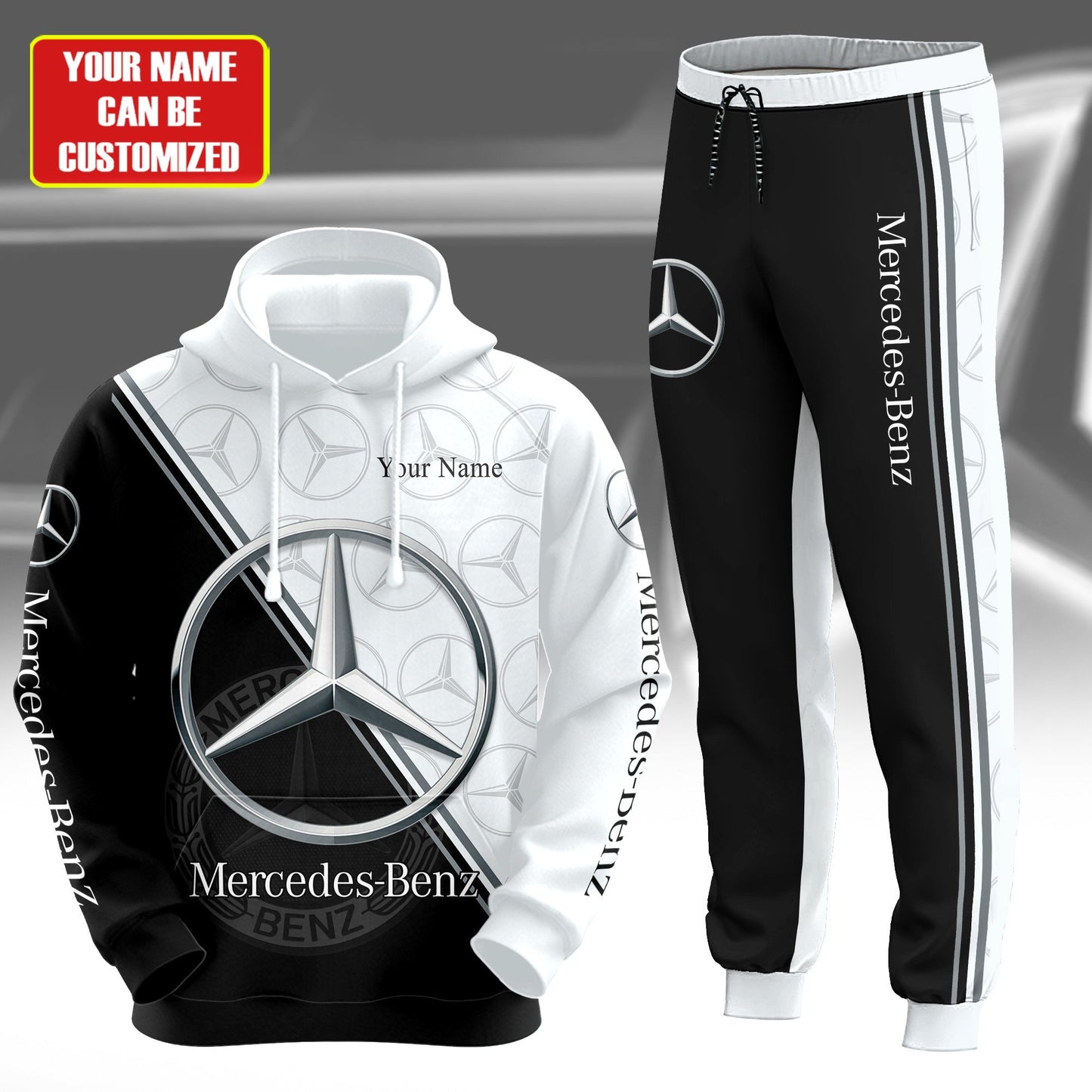 Personalized Merc Pattern 3D All over Printed Hoodie and Sweatpants set