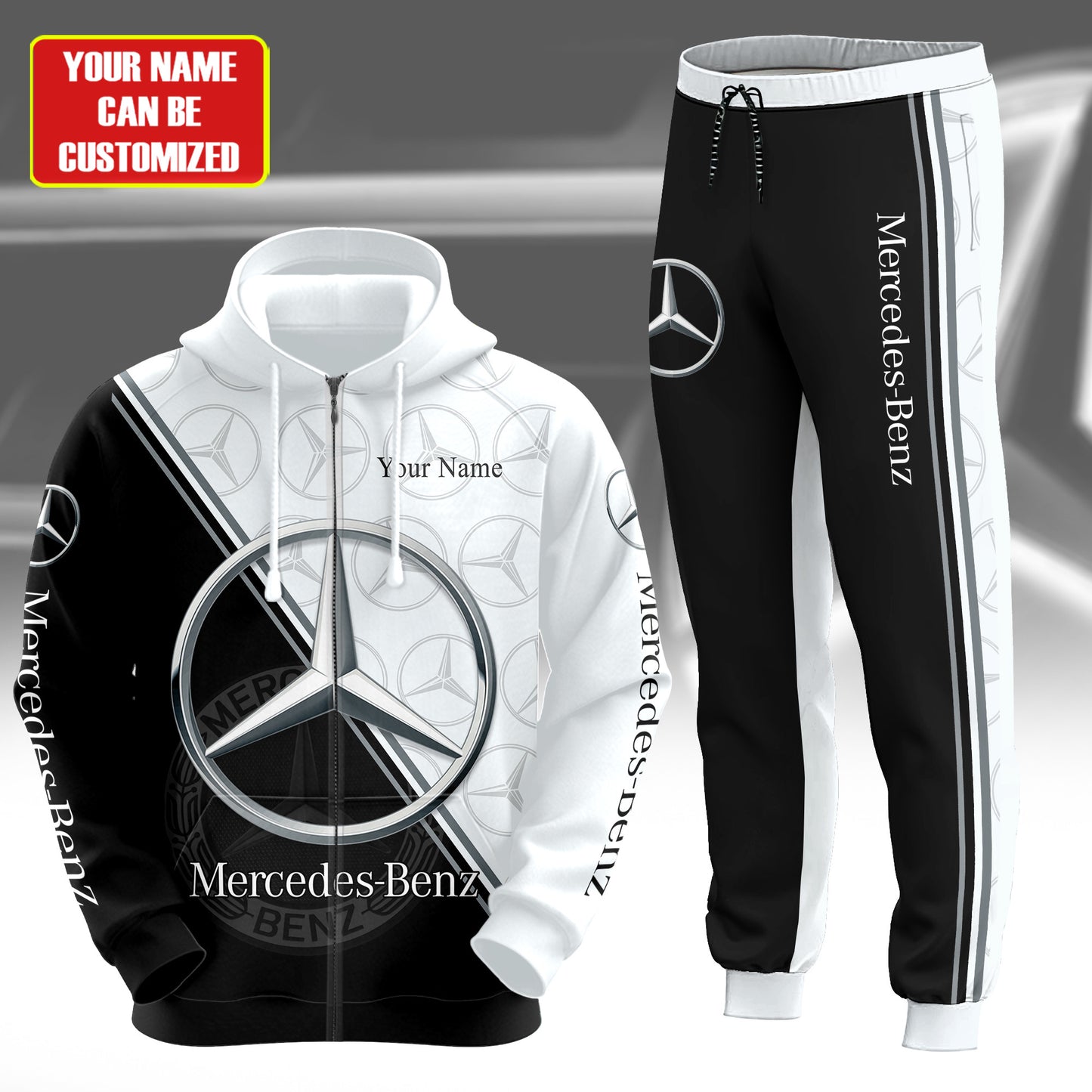 Personalized Merc Pattern 3D All over Printed Hoodie and Sweatpants set