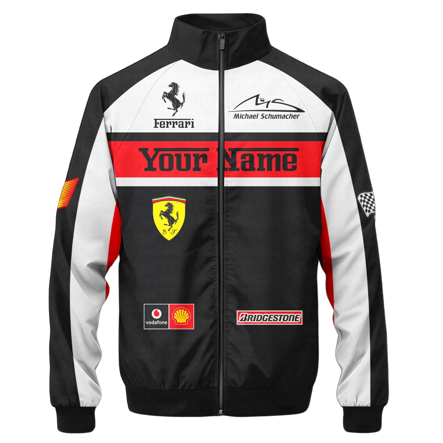 SF F1 Racing Zipper Stand Collar Jacket 3D V11