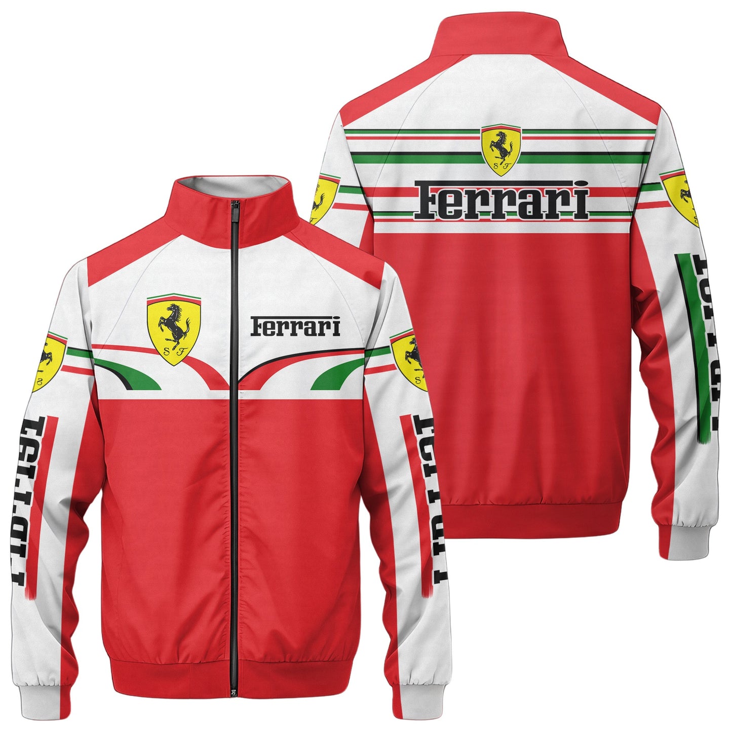 SF F1 Racing Zipper Stand Collar Jacket 3D V12