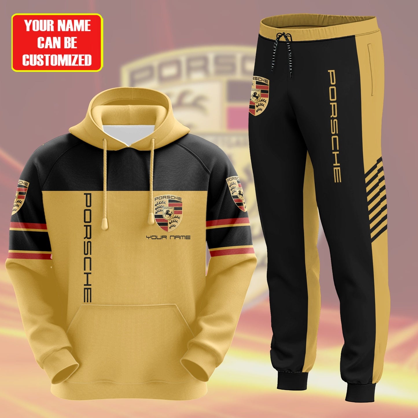 Personalized Pors 3D All over Printed Hoodie and Sweatpants set V3