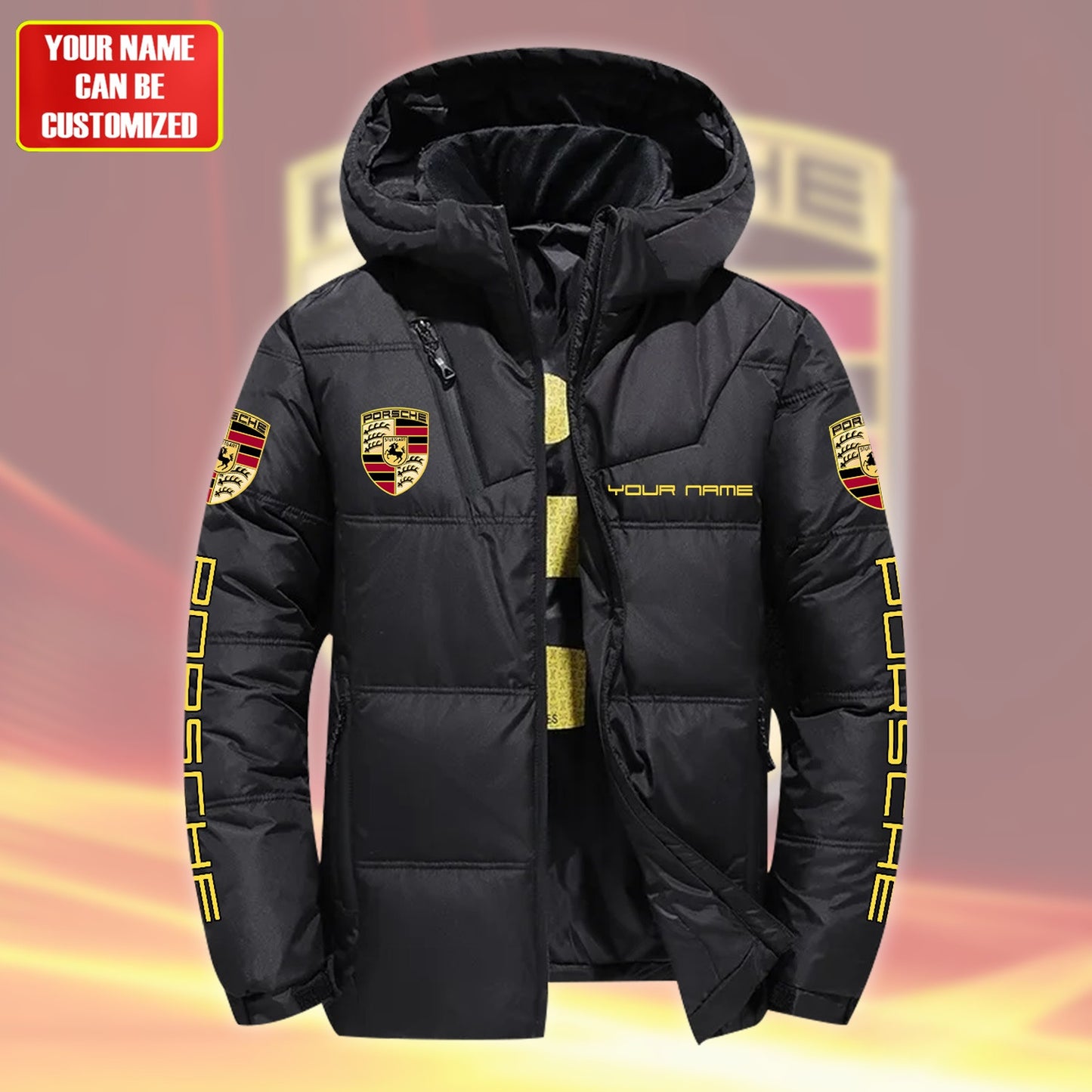 Personalized Pors Puffer Thermal Jacket With Hood