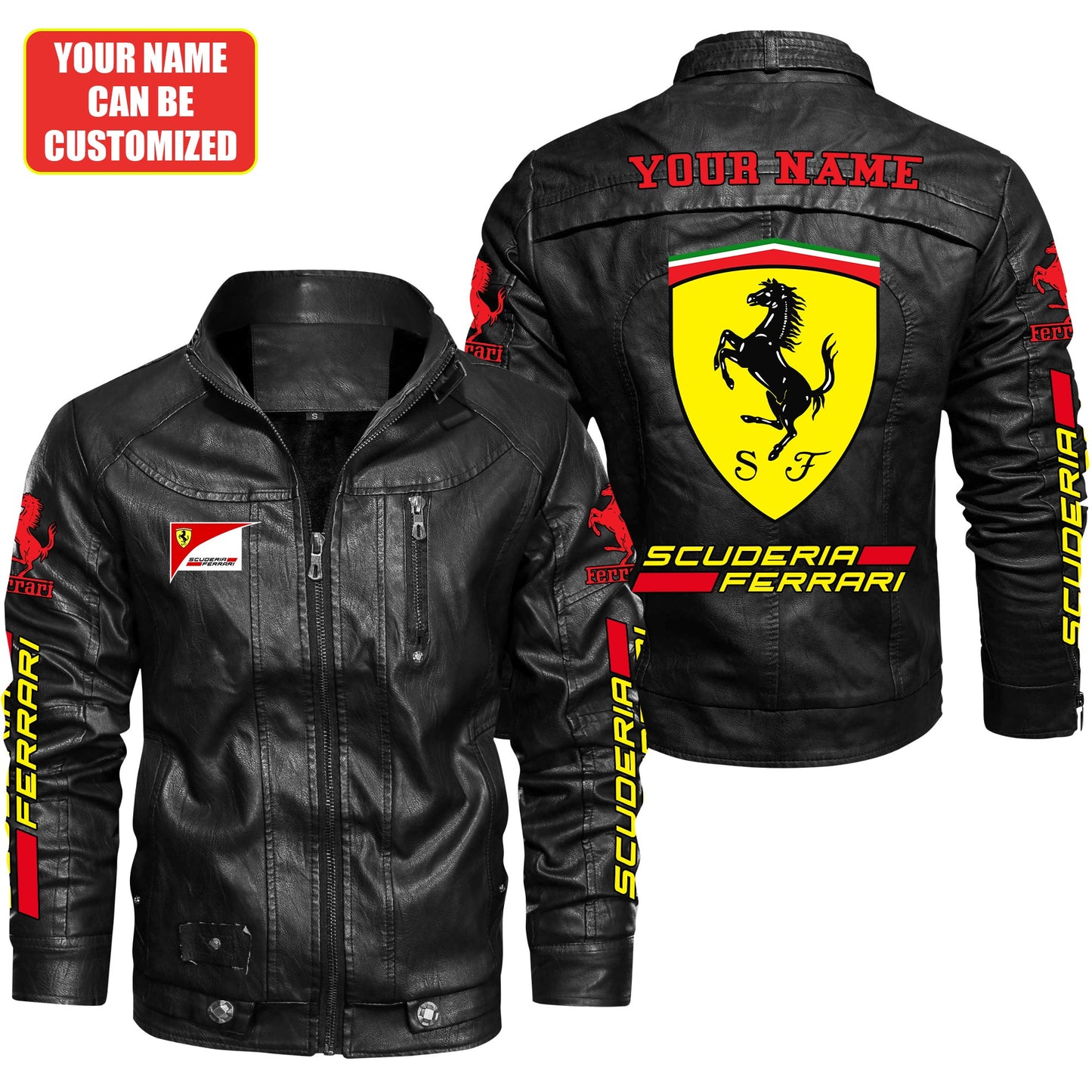 Personalized SF Vintage Leather Jacket