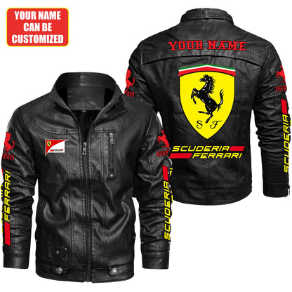 Personalized SF Vintage Leather Jacket