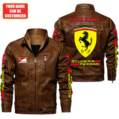 Personalized SF Vintage Leather Jacket