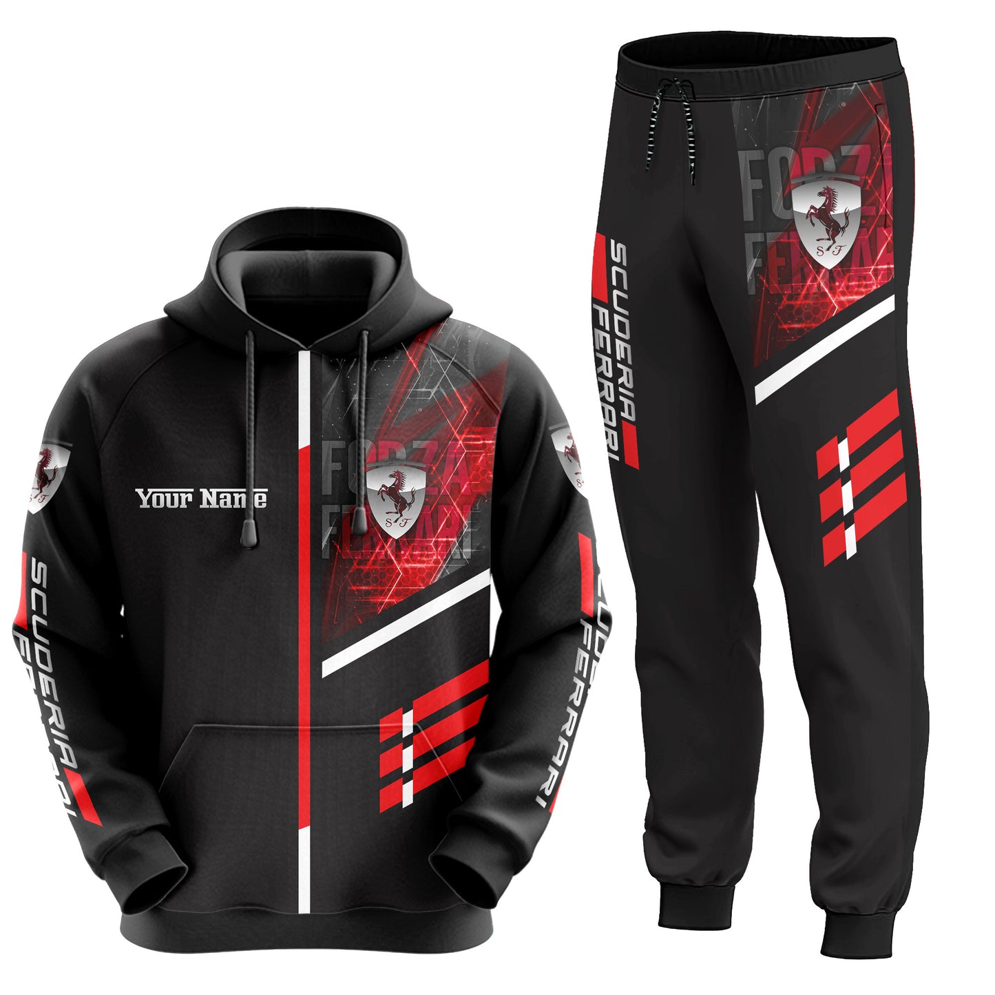 Personalized SF Q5 3D All over Printed Hoodie and Sweatpants set