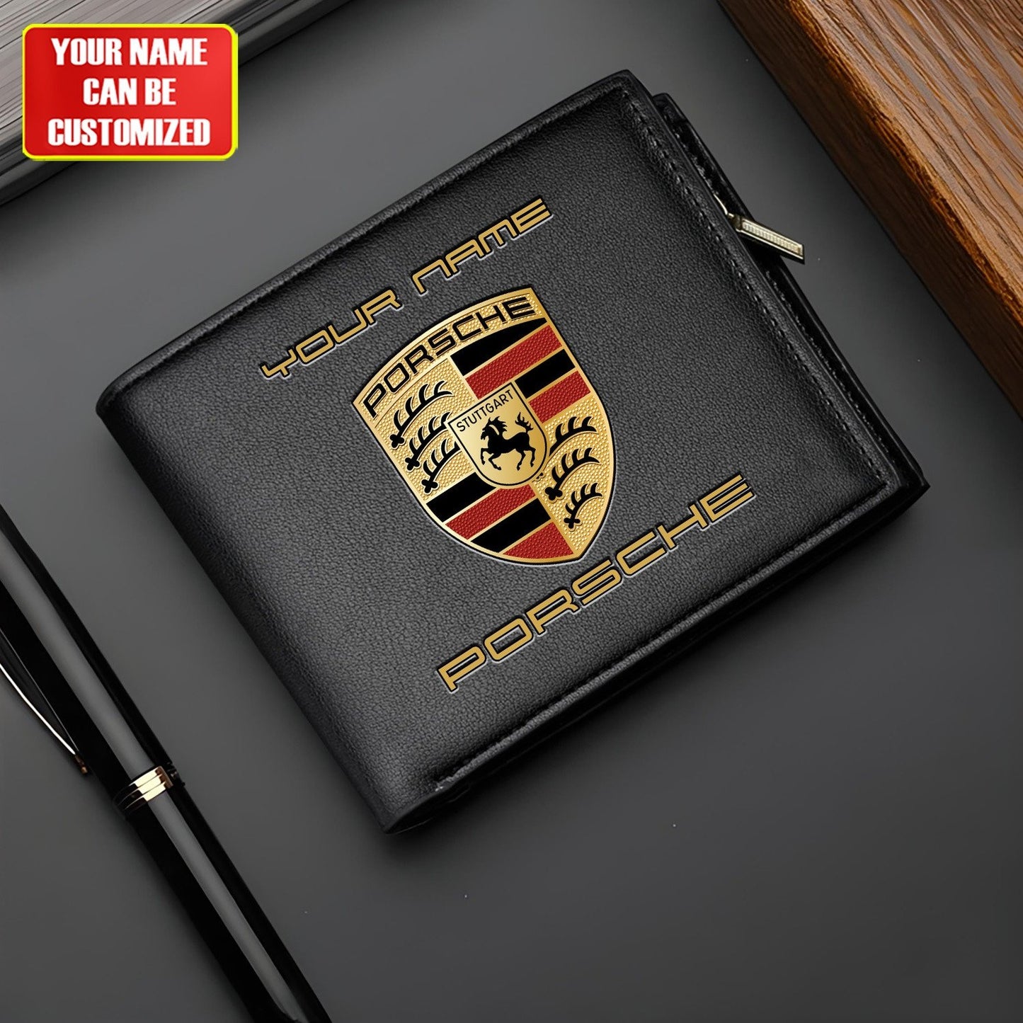 Personalized Pors Leather Wallet