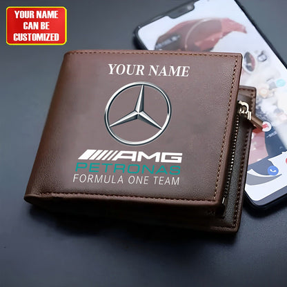 Personalized Merc AMG Petronas Leather Wallet