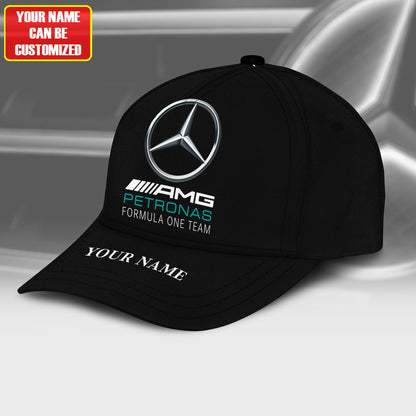 Personalized Name Merc AMG Petronas Classic Black Cap