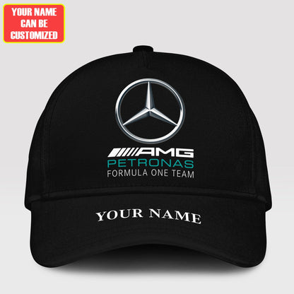 Personalized Name Merc AMG Petronas Classic Black Cap