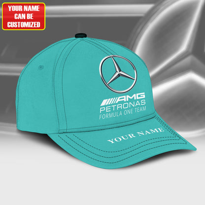 Personalized Name Merc AMG Petronas Classic Green Cap