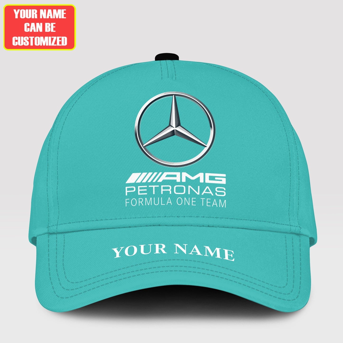 Personalized Name Merc AMG Petronas Classic Green Cap