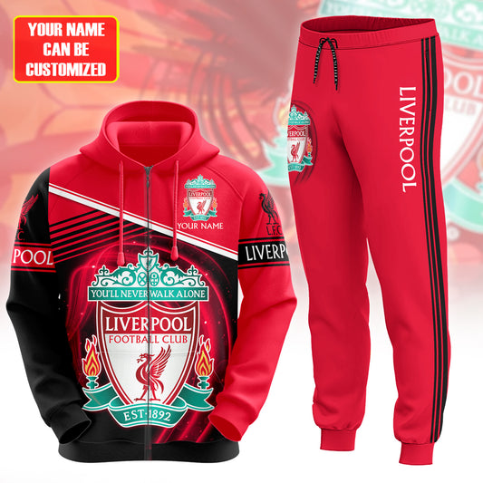 Personalized Liverpool Q16 3D All over Printed Hoodie and Sweatpants set