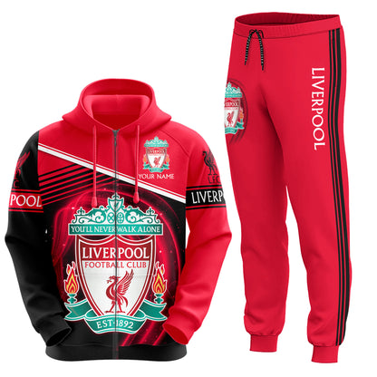 Personalized Liverpool Q16 3D All over Printed Hoodie and Sweatpants set