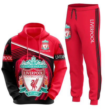 Personalized Liverpool Q16 3D All over Printed Hoodie and Sweatpants set