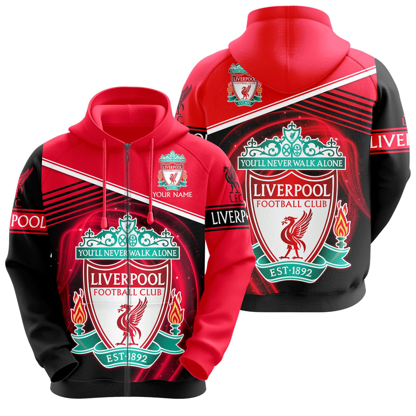 Personalized Liverpool Q16 3D All over Printed Hoodie and Sweatpants set