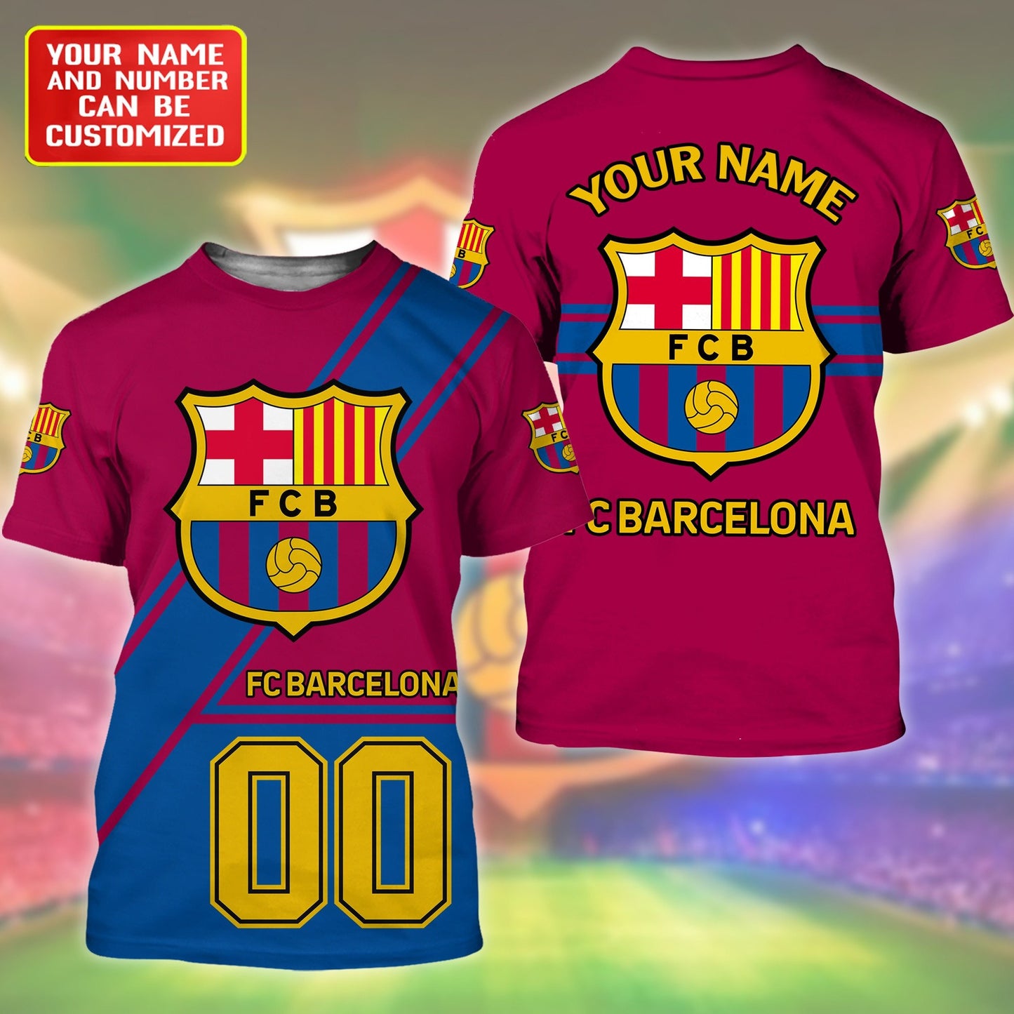 Personalized Barcelona 3D Full Printing Set , Barcelona Shirt , Hoodie , Short , Polo ,hawaii V4