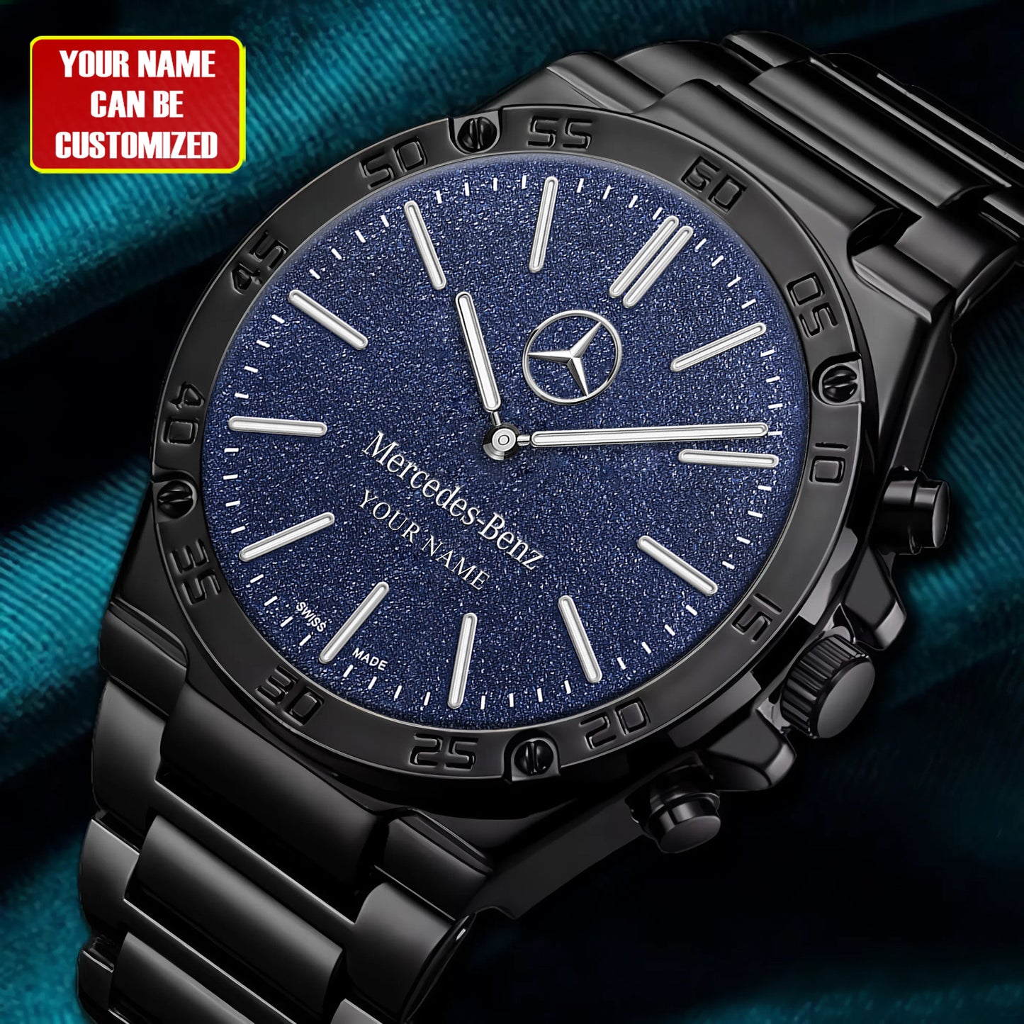 Personalized Merc Piguet Dial Steel Watch