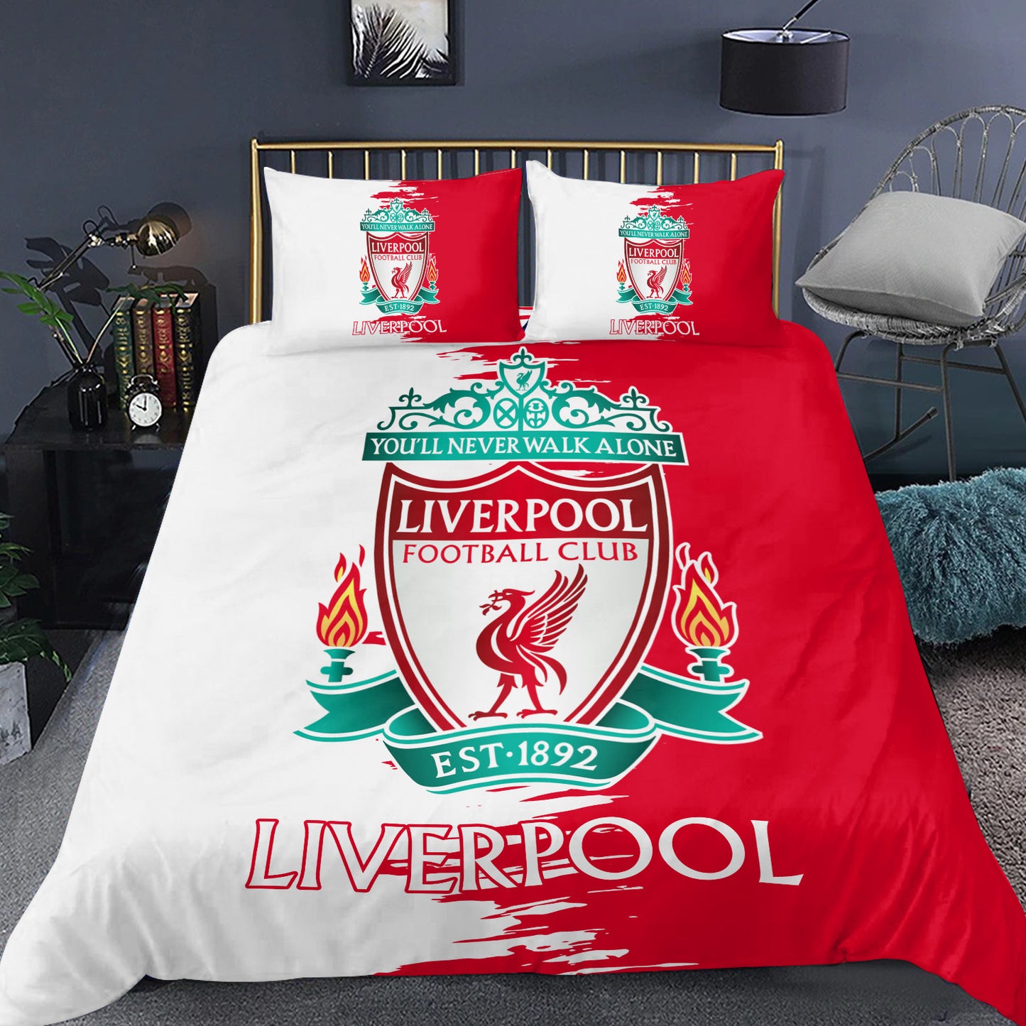 Liverpool Never Walk Alone All Over Printed Bedding Set