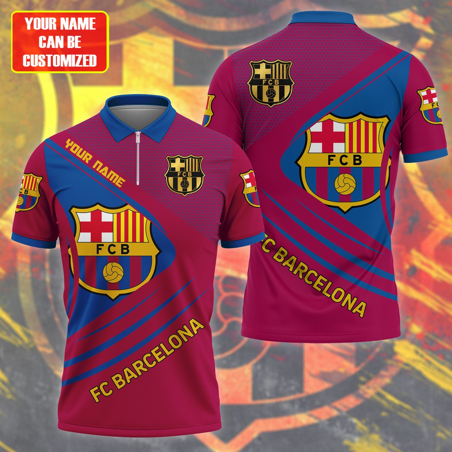 Personalized Barcelona FC 3D Full Printing Set , Barcelona FC Shirt , Zipper Polo, Hoodie , Short ,Polo ,hawaii , ...