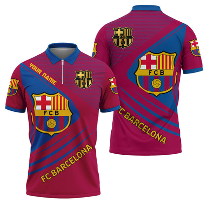 Personalized Barcelona FC 3D Full Printing Set , Barcelona FC Shirt , Zipper Polo, Hoodie , Short ,Polo ,hawaii , ...