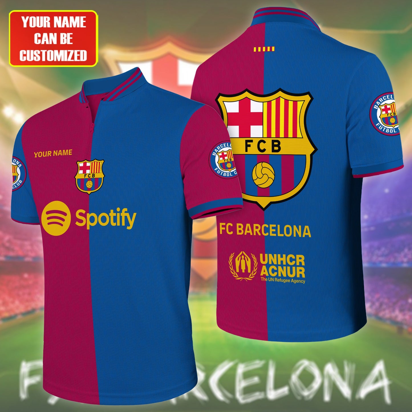 Personalized Barcelona FC Uniform Shirt Beach Short Q081101