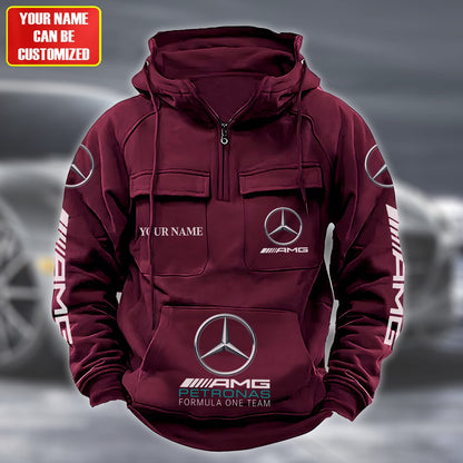 Personalized Merc AMG Petronas Retro Cotton Hoodie