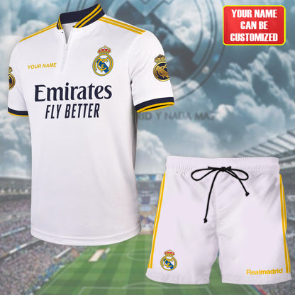 Personalized Real Madrid Uniform Shirt Beach Short Q071102