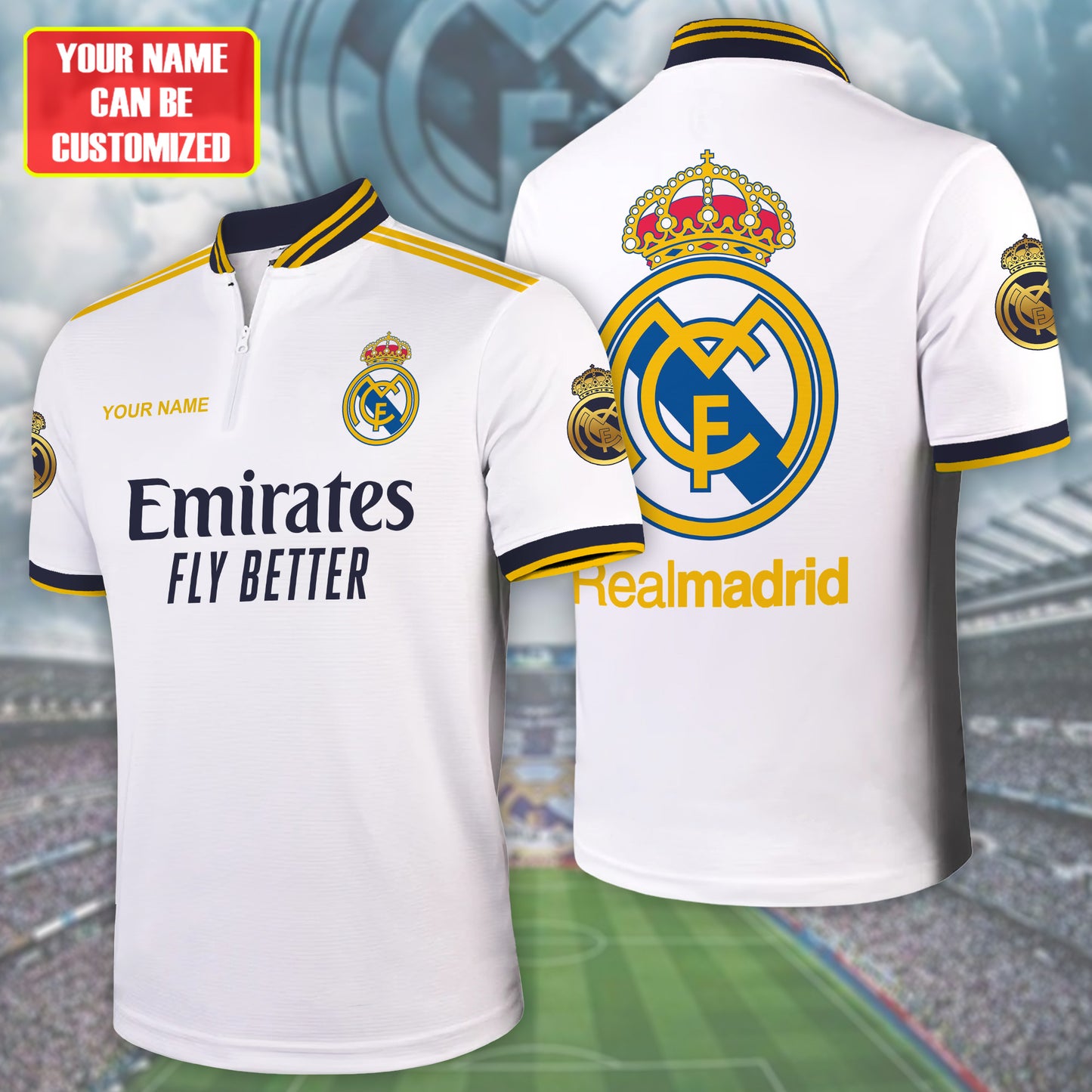 Personalized Real Madrid Uniform Shirt Beach Short Q071102