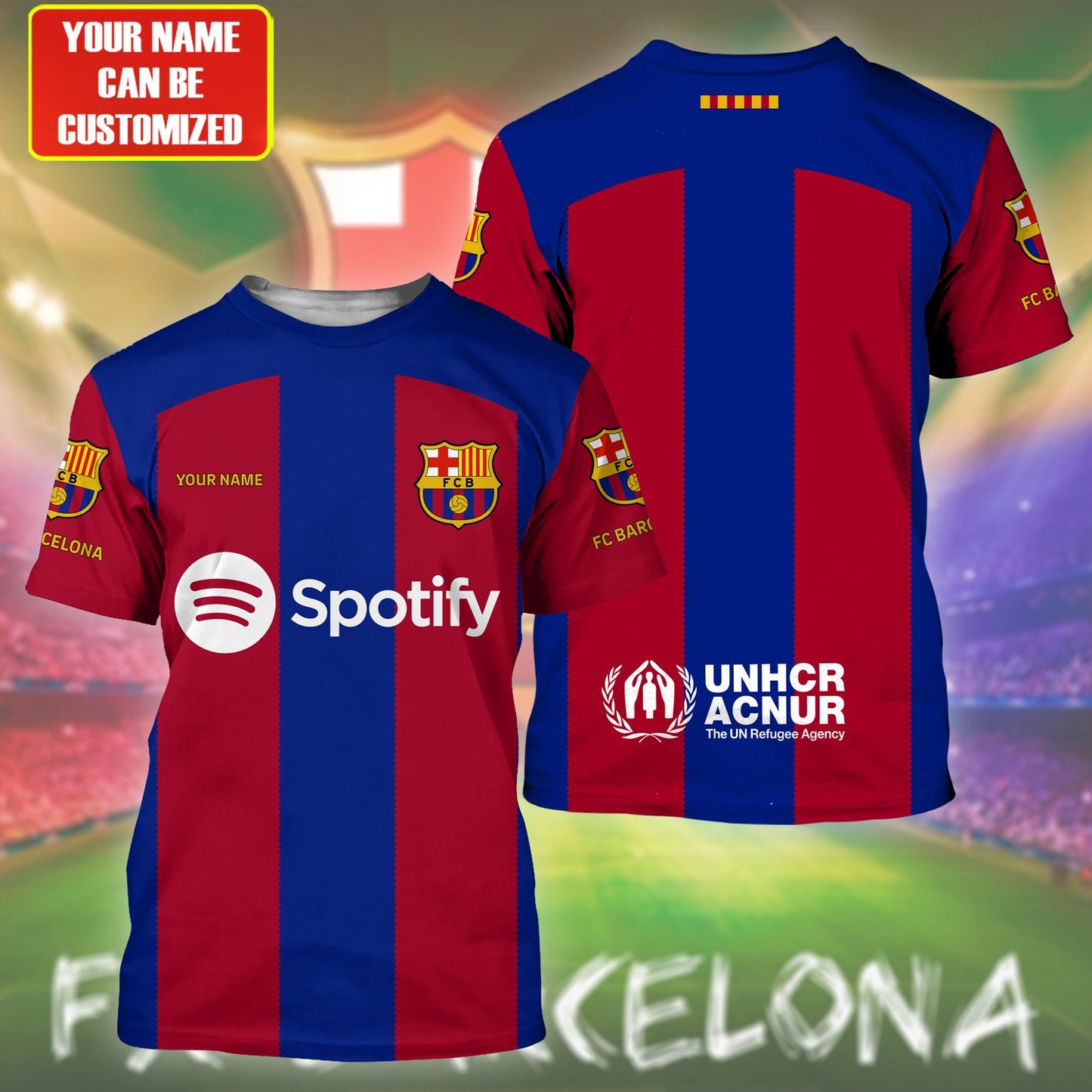 Personalized Barcelona Training Kit Shirt Beach Short