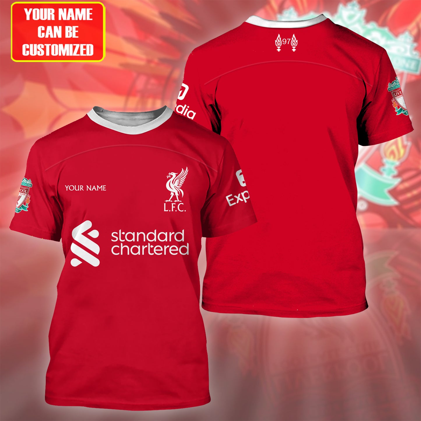 Personalized Liverpool Training Kit Shirt Beach Short