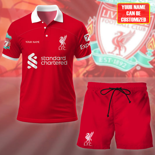 Personalized Liverpool Training Kit Shirt Beach Short