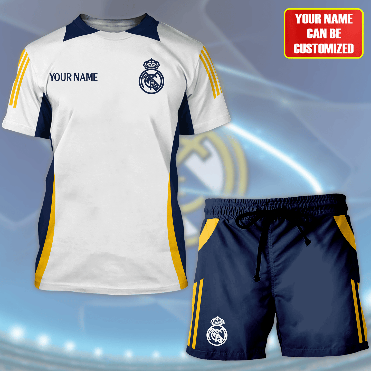 Personalized Real Madrid Training Kit Shirt Beach Short