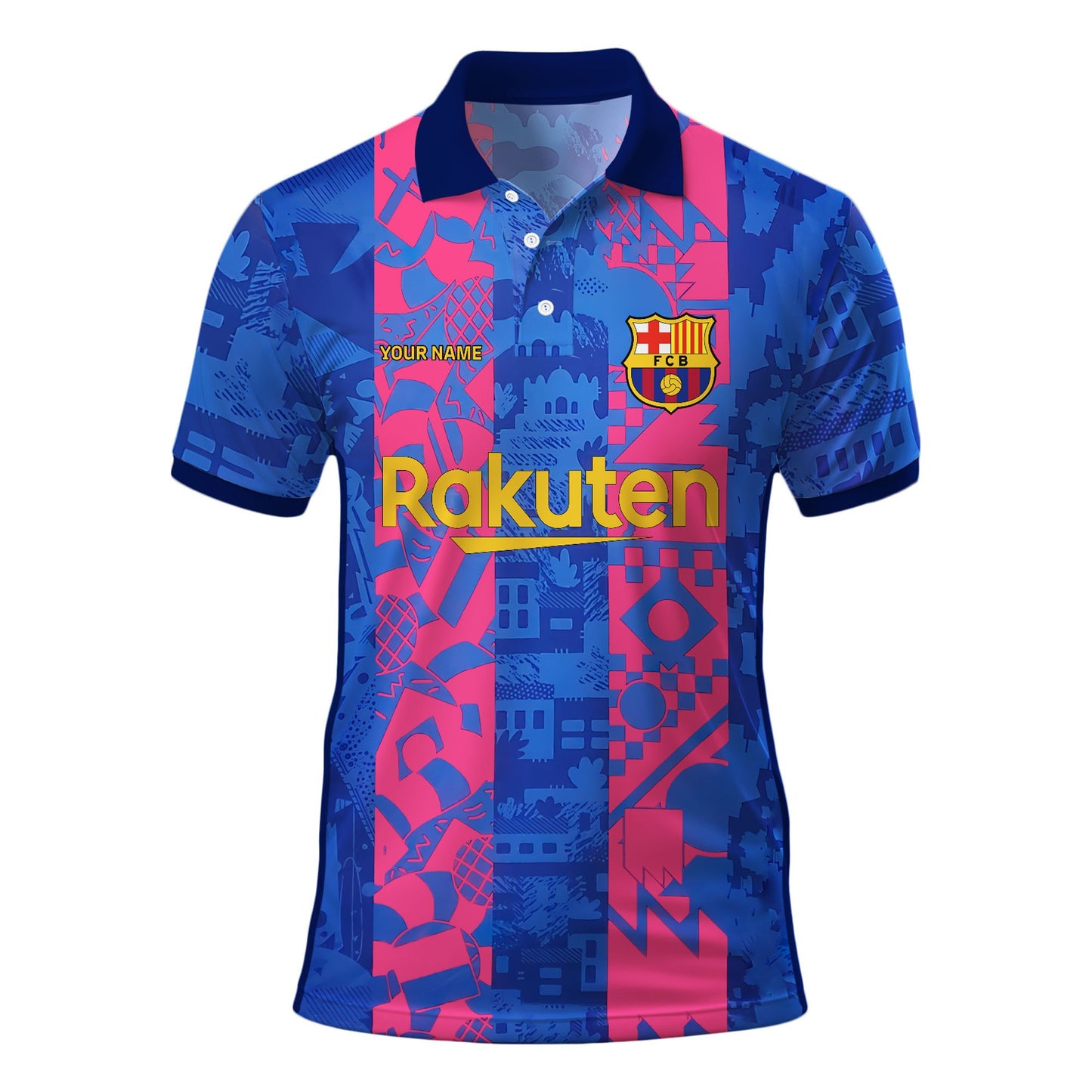 Personalized Barcelona Training Kit Shirt Beach Short V2