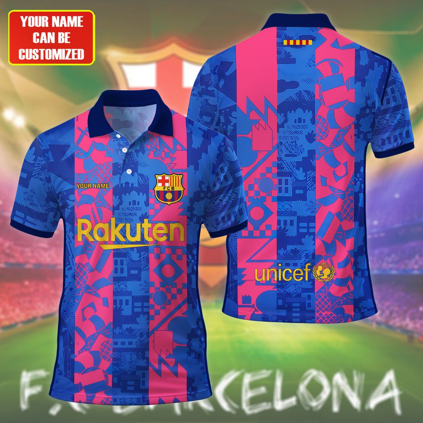 Personalized Barcelona Training Kit Shirt Beach Short V2
