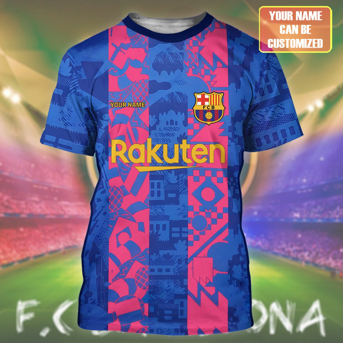 Personalized Barcelona Training Kit Shirt Beach Short V2