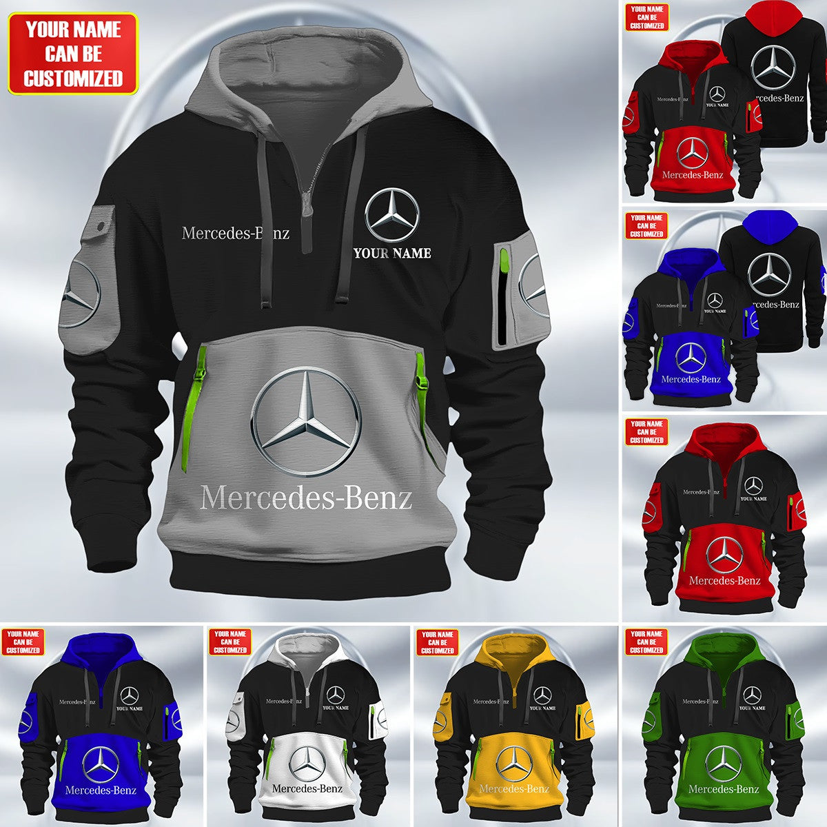 Personalized Merc 3D Zip-Hoodie Cotton Jacket - Version Color