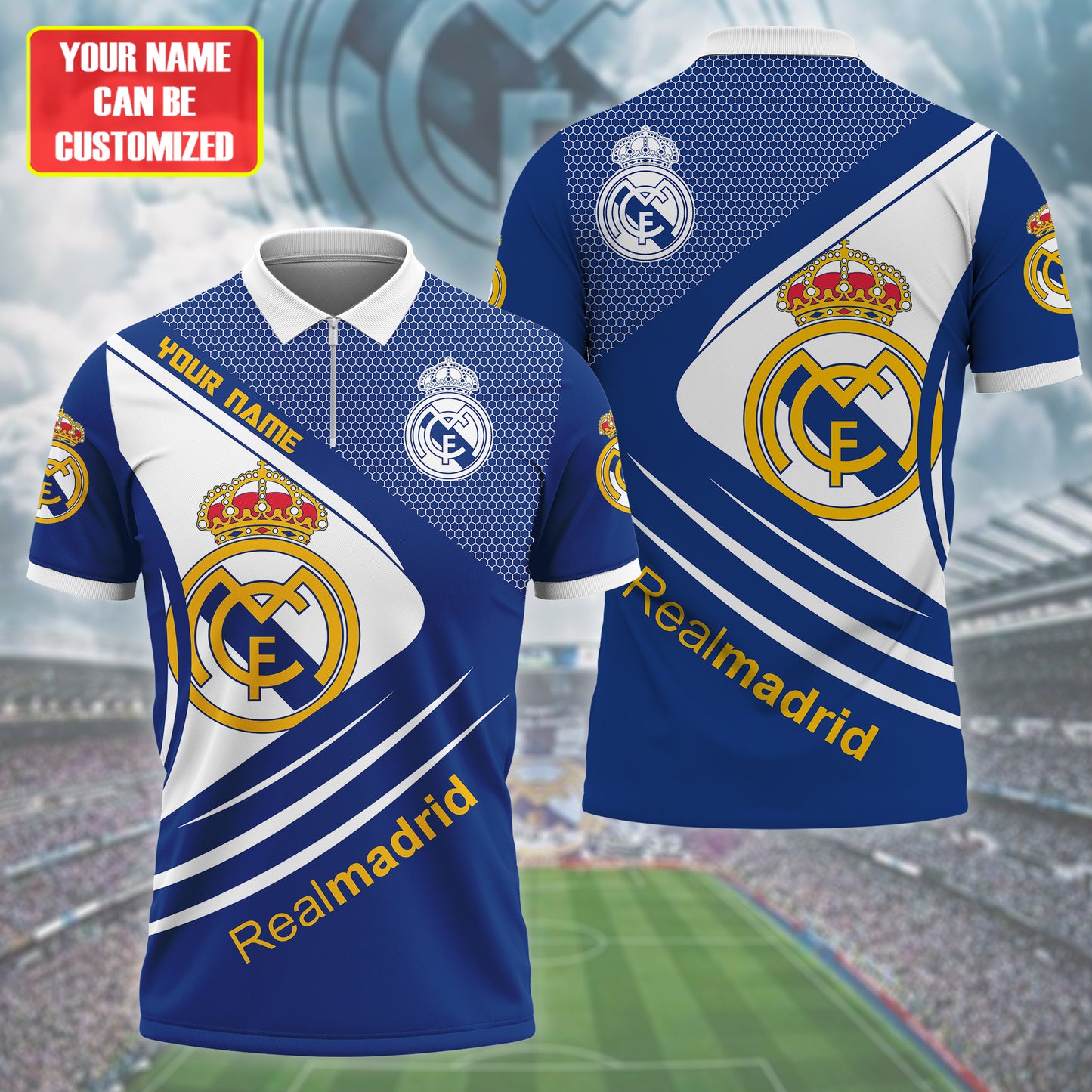 Personalized Real Madrid 3D Full Printing Set , Real Madrid Shirt , Hoodie , Short , Polo ,hawaii