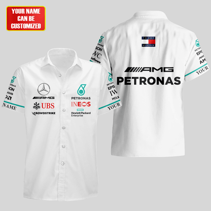 Personalized Merc AMG Petronas Tropical Hawaii Shirt Beach Short