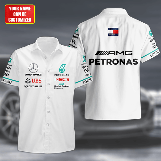 Personalized Merc AMG Petronas Tropical Hawaii Shirt Beach Short