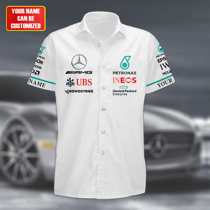 Personalized Merc AMG Petronas Tropical Hawaii Shirt Beach Short
