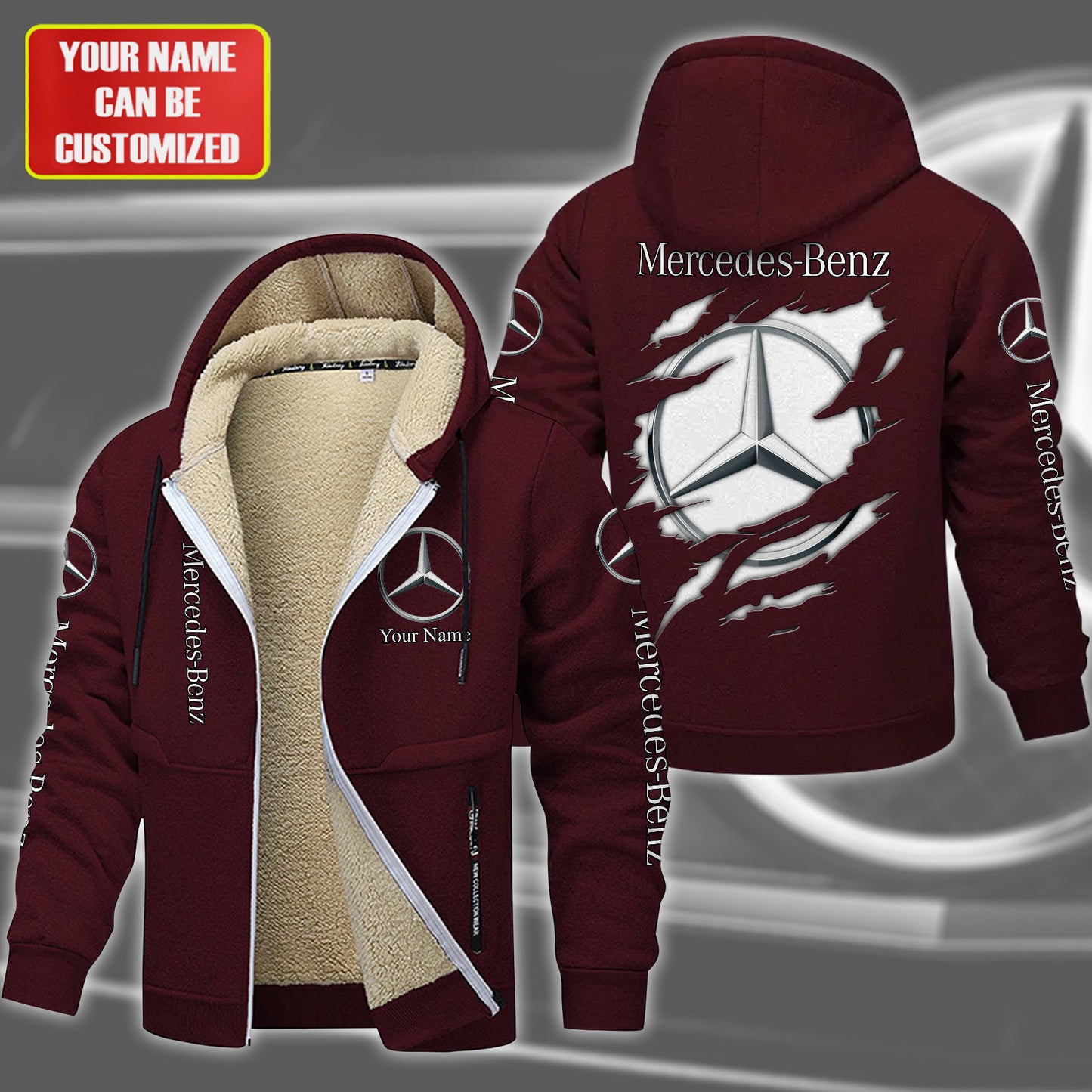 Personalized Merc Fleece 3D Unisex Hooded Jacket