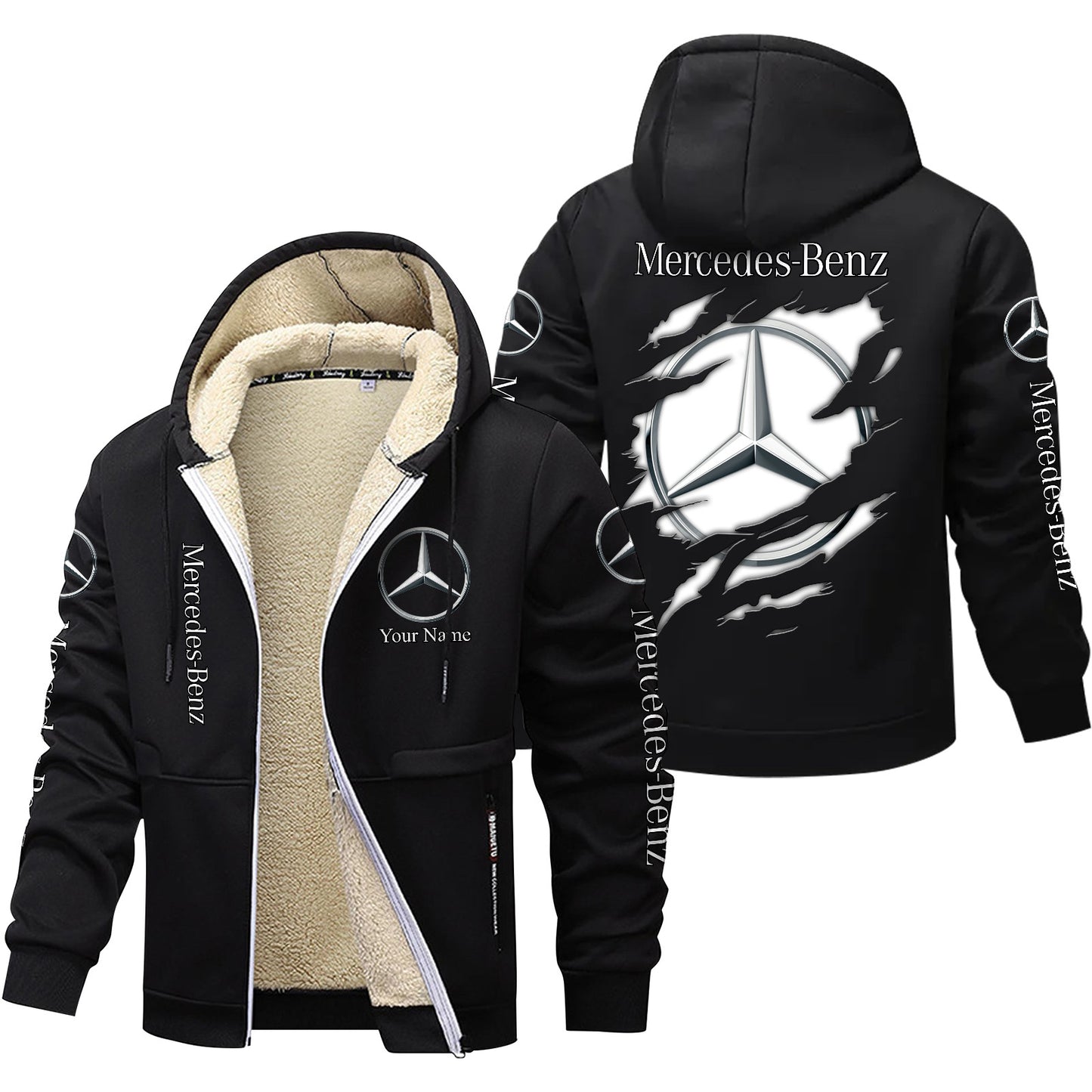 Personalized Merc Fleece 3D Unisex Hooded Jacket