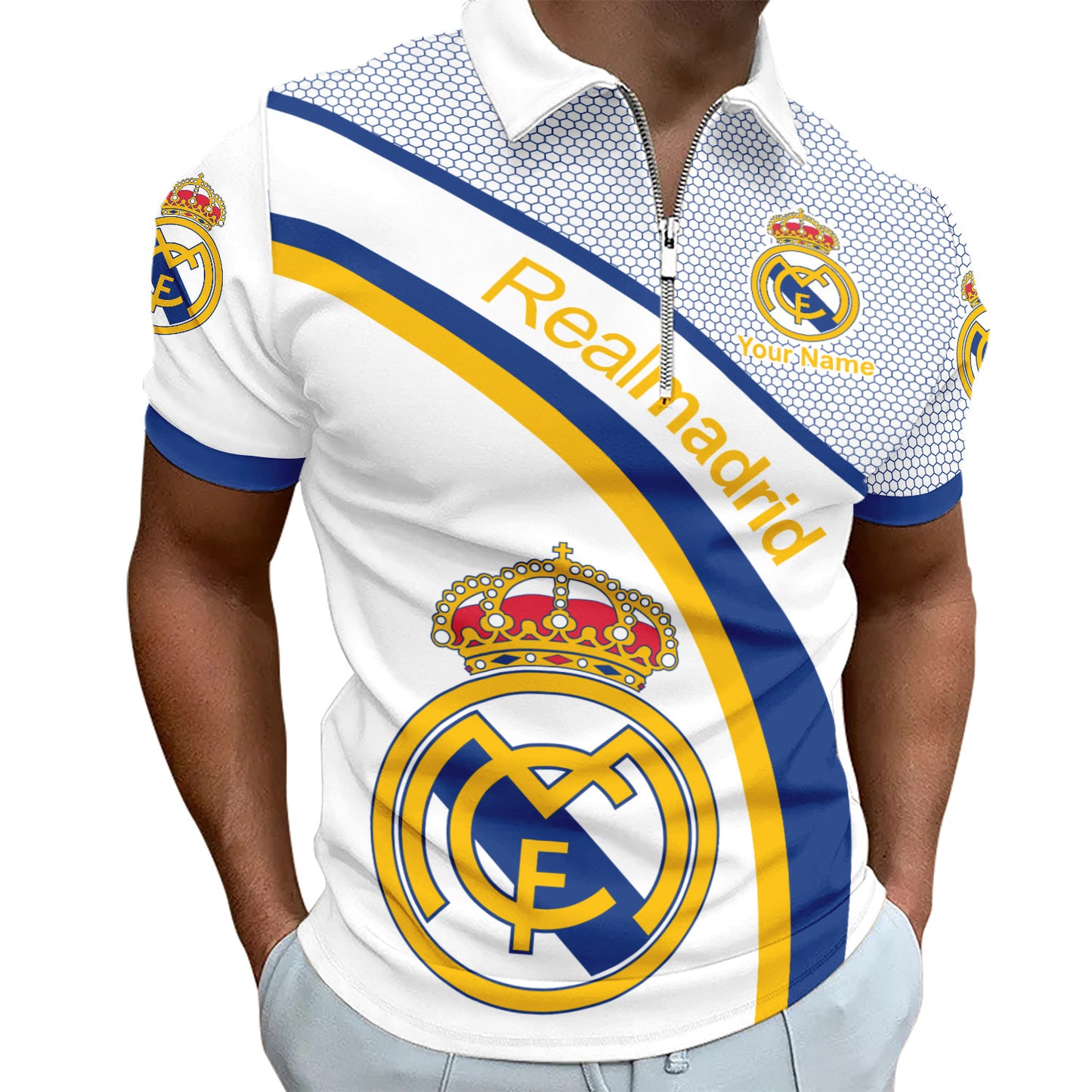 Personalized Real Madrid 3D Full Printing Set , Real Madrid Shirt , Hoodie , Short , Polo ,hawaii V3