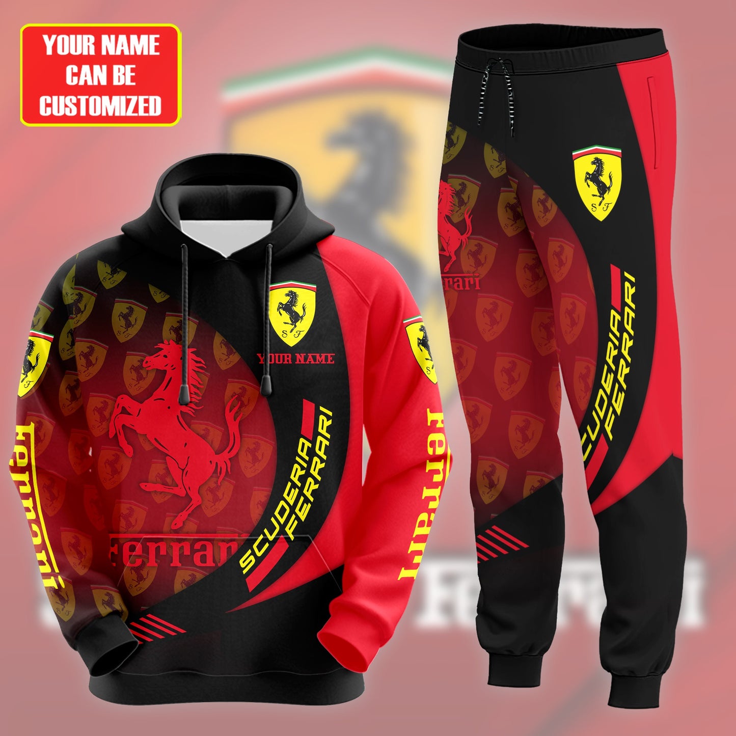 Personalized SF Q8 All over Printed Hoodie and Sweatpants set